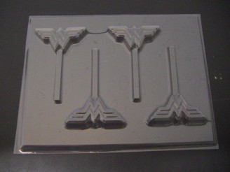 484sp Amazing Woman Logo Emblem Chocolate or Hard Candy Lollipop Mold